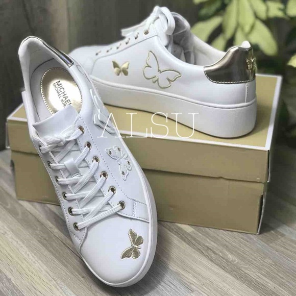 Michael Kors Poppy Lace Up Optic White W AUTHENTIC - Picture 4 of 8